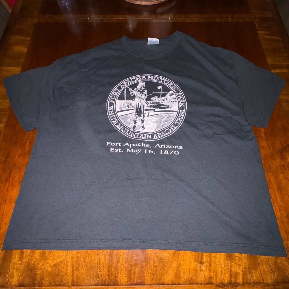 Vintage Fort Apache Arizona Historic Park T Shirt Hanes Heavyweight‎ 2XL
